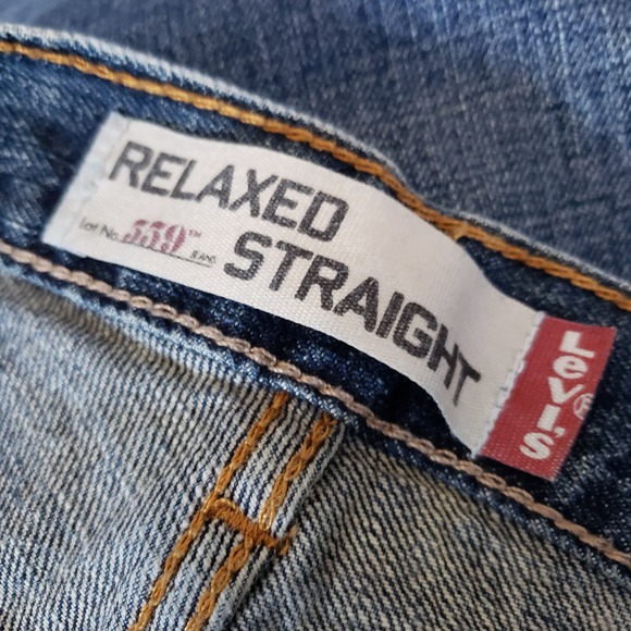 Levi's 559 Relaxed straight Jeans Size 38x32 100% Cotton Excellent condition - Picture 3 of 9